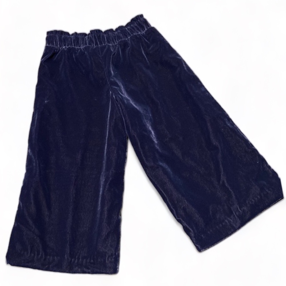 Janie & Jack velvet navy toddler pants